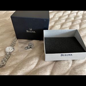 Bulova diamond stainless steel watch